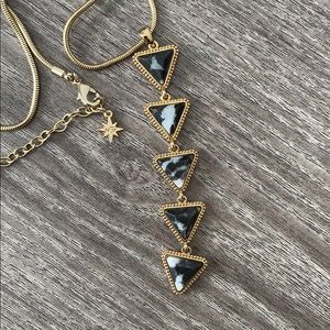 Acacia Pendant Necklace in Dalmatian Jasper